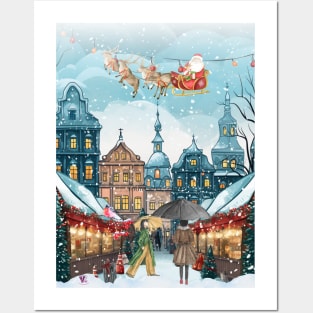 Christmas market Posters and Art